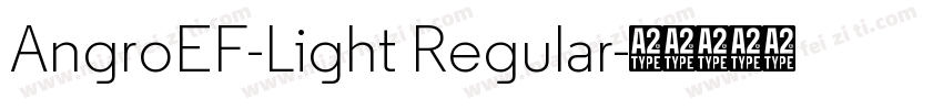 AngroEF-Light Regular字体转换